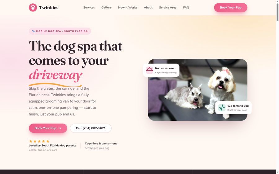 Twinkies Grooming website